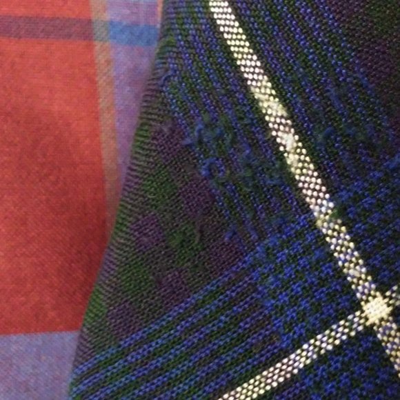 Lot of 2 '90s Northwest Territory Plaid Shackets Over-Shirt -L Pockets Navy Wine - Picture 10 of 10